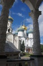 View on the churches of Trinity Lavra of Saint Sergius.