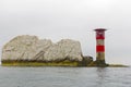 Trinity Lighthouse at the Needles, Isle of Wight, taken from a boat