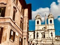 Trinity of Monti church and nearby building in Rome