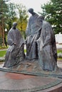 Trinity sculpture composition in Yaroslavl, Russia. Royalty Free Stock Photo