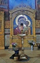 Trinity Sergius Lavra in Russia. Assumption church interior.