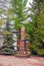 Trinity Simeon\'s Convent of Mercy. Monument to St. Sergius of Radonezh. Orenburg region