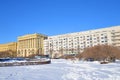 Trinity square of the Petrograd side in St. Petersburg