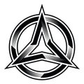 trinity three points star and circle illustration vector