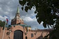 The trinity tower and the kremlin walls, moscow russia