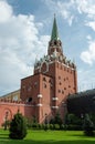 Trinity Tower of Moscow Kremlin in summer, Russia