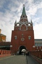 The Trinity Troitskaya Tower, Entrance to the Kremlin in Moscow Royalty Free Stock Photo