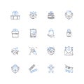 Trinkets line icons collection. Baubles, Souvenirs, Keepsakes, Mementos, Oddities, Curiosities, Knickknacks vector and