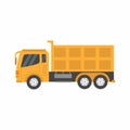 Trintin truck logistic transport vector icon isolated on white background for vehicle branding. Cargo truck to transport sand