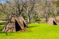 Trio Of American Indian Tepees Royalty Free Stock Photo