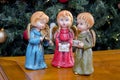 Trio of angels with instruments Royalty Free Stock Photo