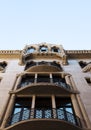 A trio balcony on the facade