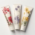 Botanical Hand Cream Tubes: Floral Elegance