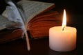 A Trio - Candle, Book and Plume