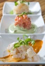 Trio crudo tasting