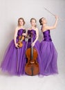 Trio with instruments Royalty Free Stock Photo