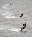 Trio of kite surfers Royalty Free Stock Photo