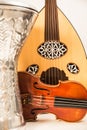Violin, Oud and Darbouka Royalty Free Stock Photo