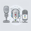 Trio of Podcast Microphones
