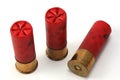 Trio of Shotgun Shells Royalty Free Stock Photo