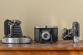 Trio of vintage Zeiss folding cameras