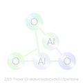 2,4,5-Trioxa-1,3-dialuminabicyclo[1.1.1]pentane structure icon with gradient. Royalty Free Stock Photo