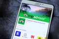 Trip advisor app Royalty Free Stock Photo