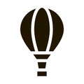 Trip Air Balloon Icon Vector Glyph Illustration