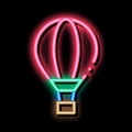 Trip Air Balloon neon glow icon illustration