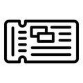 Trip fly ticket icon, outline style Royalty Free Stock Photo