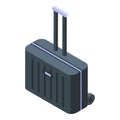 Trip luggage icon, isometric style