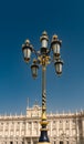 Lamp Post at The Royal Palace  Madrid Royalty Free Stock Photo