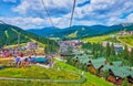 The trip to mountains of Bukovel, Carpathians, Ukraine Royalty Free Stock Photo