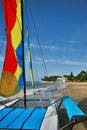 A trip to Paradise by a sailboat catamaran