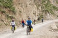 Trip to Tibet by bike Royalty Free Stock Photo