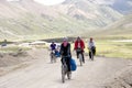 Trip to Tibet by bike Royalty Free Stock Photo