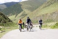 Trip to Tibet by bike Royalty Free Stock Photo