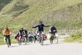 Trip to Tibet by bike Royalty Free Stock Photo