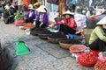 Trip to Vietnam: traditional market in Dalat Royalty Free Stock Photo