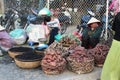 Trip to Vietnam: traditional market in Dalat Royalty Free Stock Photo