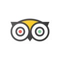 Tripadvisor logo icon vector - popular service with rating of hotels and attractions for travel.