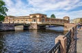 Tripartite bridge on the Moyka river.