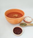 Tripe soup also known Menudo, pancita, callos, guatitas y mondongo. Royalty Free Stock Photo