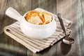 Tripe soup, traditional Colombian food - Wooden background Royalty Free Stock Photo