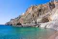 Tripiti beach with colordul sea east Crete. Filakas mountain near to Lendas, Crete Greece. Beautiful landscape Royalty Free Stock Photo