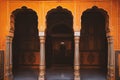 Triple Arch Doorway in old city of Jodhpur, Rajasthan Royalty Free Stock Photo