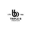 Triple B bbb Letter Logo icon design