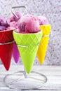 Triple berry sorbet Royalty Free Stock Photo