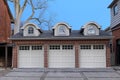 Triple car garage Royalty Free Stock Photo