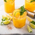 Triple citrus margarita with orange, lemon and lime